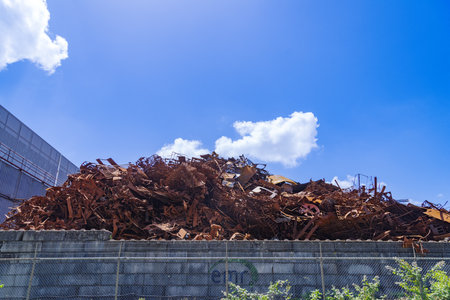 metal scap yard in the amsterdam harbor area