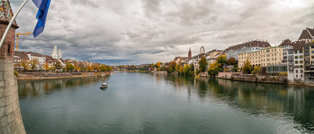 View on the beautiful old city center of Basel. The city is known as cultural capital of Switzerland