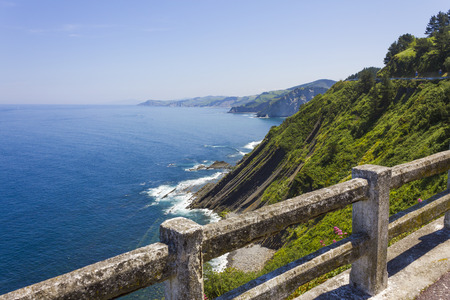 View of the coast of the Basque Country Spain near the town of Deba