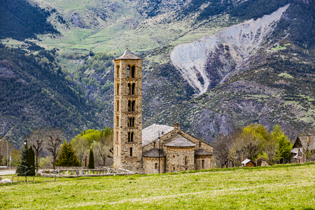 Spain Catalonia Bohi-Valley Romanesque church.の写真素材