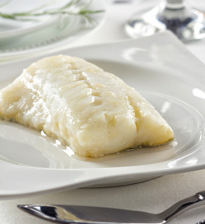 Bacalao or cod on a plate
