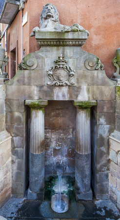Font del Lleo, hot spring at Caldes de Montbui, Catalonia, Spain. Water temperature 76 ÂºC.の写真素材