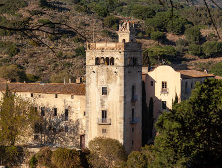 Sant Jeroni de la Murtra Monastery, built in the 14th century, is where theÂ Catholic Monarchs receivedÂ Christopher ColumbusÂ after his first voyage to the Americas.の写真素材