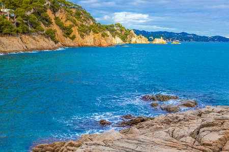 Costa Brava bay and beach with turquoise waters.