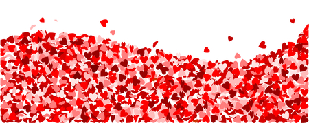 Background, wave made of red heartsのイラスト素材