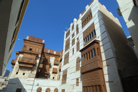 Jeddah Old City Buildings and Streets, Saudi Arabiaのeditorial素材