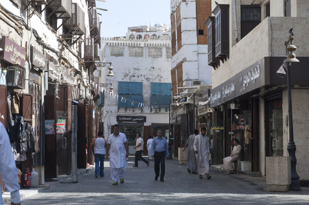Old Jeddah (Balad) The old market in Jeddah. pre-Islam era, Saudi Arabia.のeditorial素材