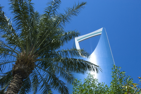RIYADH - October 21: Kingdom Tower Skyscaper and Surroundings on October 21, 2007 in Riyadh, Saudi Arabia.のeditorial素材