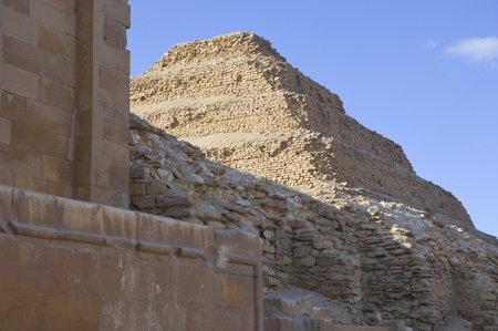 Saqqara Pyramid in Giza, Cairo, Eqyptの写真素材