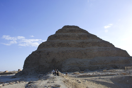 Saqqara Pyramid in Giza, Cairo, Eqyptの写真素材