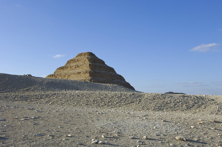 Saqqara Pyramid in Giza, Cairo, Eqyptの写真素材