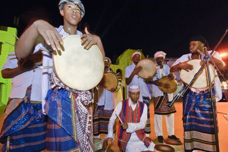 Saudi Arabian folklore performance in Al-Masmak on the celebrations of Eid Al-Fitr, on 25.10.2006, Riyadh, Saudi Arabiaのeditorial素材