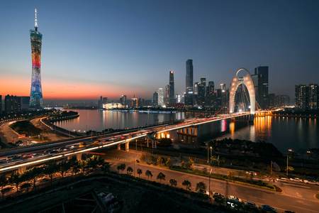 The city of Guangzhouのeditorial素材