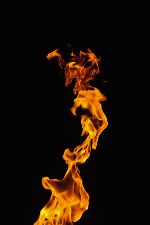 flame of interesting structure with black background