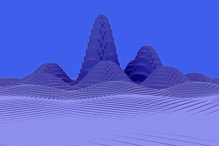3d illustration of a mountainous landscape