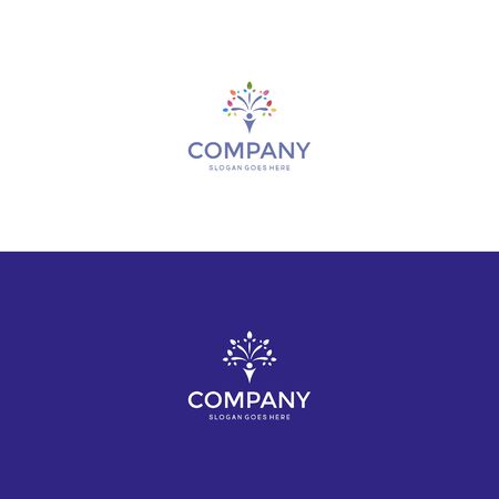 When nature works together logoのイラスト素材
