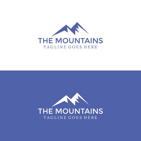 Minimalist Mountains Logo for your best companyのイラスト素材