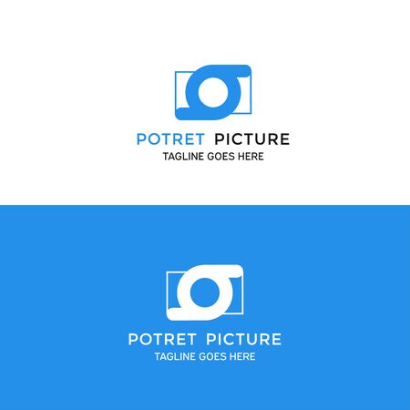 Potret picture logo for your best companyのイラスト素材
