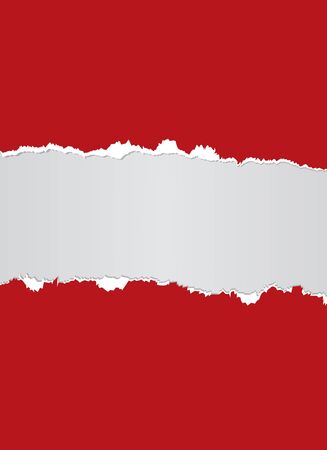 Red Ripped Paper for Cover Book, Ripped Paperのイラスト素材