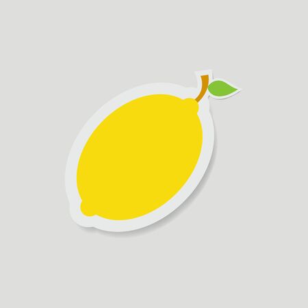 Lemon Vector, Paper Art Illustrationのイラスト素材