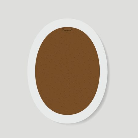 Kiwi Vector, Paper Art Illustrationのイラスト素材