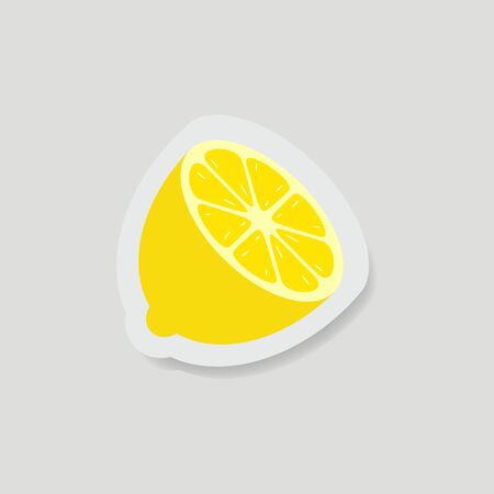 Lemon Slice Vector, Paper Art Illustrationのイラスト素材