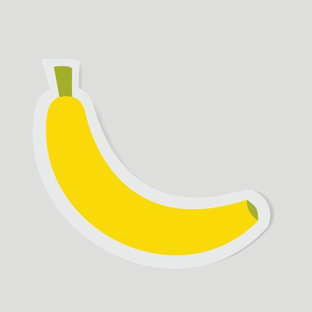 Banana Fruit Vector, paper Art Illustrationのイラスト素材
