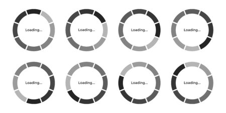 Loading Circles Shape Vector for Illustrationのイラスト素材