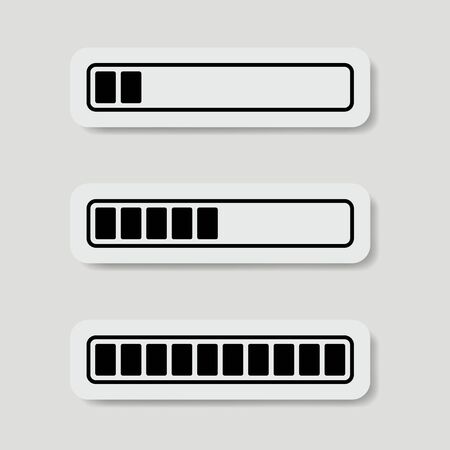 Loading Bar Vector, Waiting Paper Art Illustrationのイラスト素材