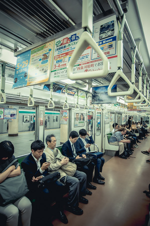 Subway in Tokyo, Japanのeditorial素材