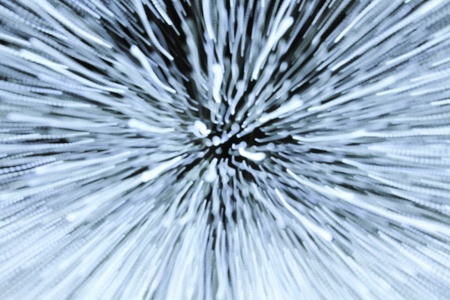White or Gray light blurred zoom abstract background - Faster movement concept