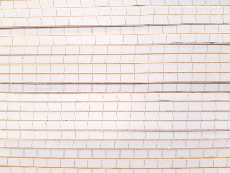 Line pattern of many saddle white book stack on the bookshelf at stationery - Education and...
