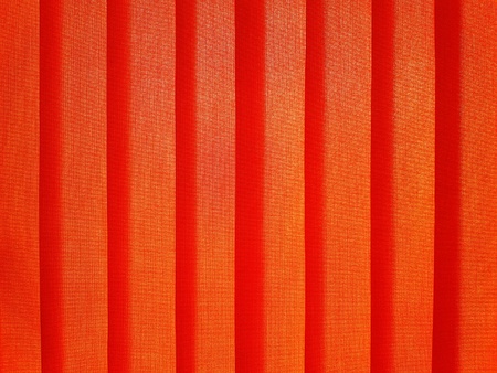 Close up pattern line of orange plastic curtain - Abstract and Background concept