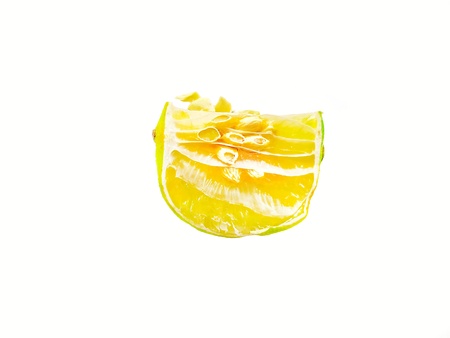 Lime wilt isolated on white background - Vegetable food and Ingredient concept