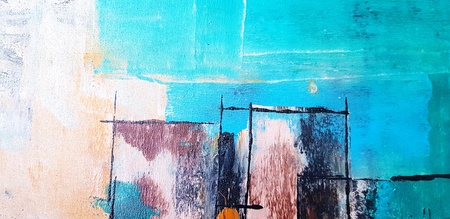 Colorful painted art and abstract on canvas for background in acrylic color style - Artist painting...