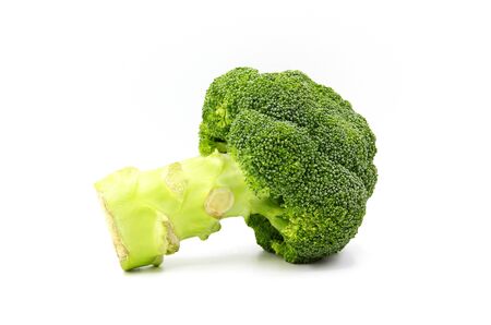 Fresh broccoli isolated on white background     make selection. Freshness green vegetable, Healthy food for diet and Produce of agricultureの写真素材
