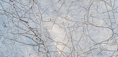 Line pattern on gray concrete wall background. Cracked on grey or granite cement floor. Abstract wallpaperの写真素材