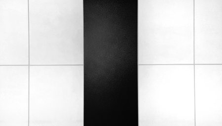 Black and white wall background in monochrome tone. Tile floor or wallpaper