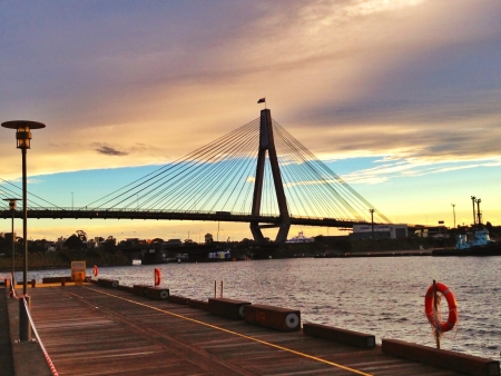 Sunset at the bridge の素材