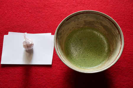Matcha and Japanese sweets in Kanazawa, Japanの写真素材