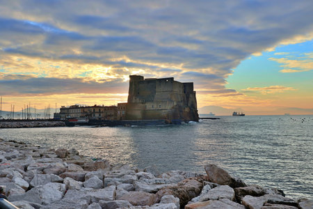 The Egg Castle in Naples, Italyの写真素材
