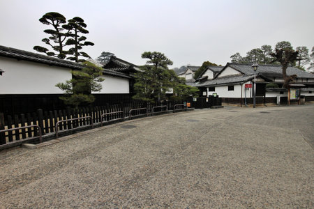 Cityscape at Kurashiki Bikan Historical Quarter (old town) in Japanの写真素材