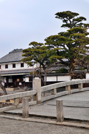 Cityscape at Kurashiki Bikan Historical Quarter (old town) in Japanの写真素材