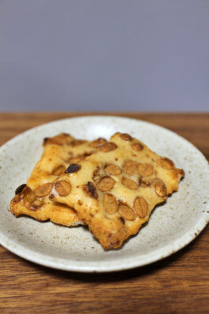 Japanese snack: soy sauce and soybean okaki (rice crackers)