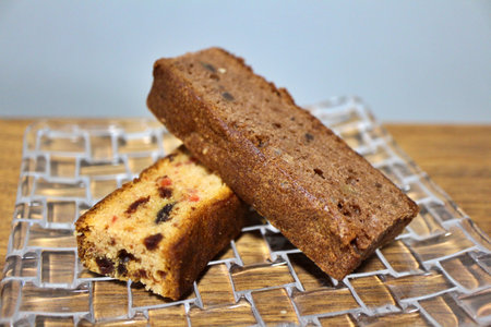 Fruitcakes (chocolate chestnuts and cherry) purchased in Tokyo, Japan