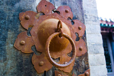 The ancient building gate doorsの写真素材