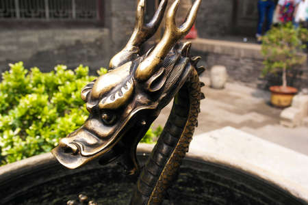 Gao's family courtyard - Dragon Sculptureの写真素材