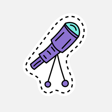 Isolated vector illustration in patch style. Hand drawn embroidery, sticker, badge or pin designのイラスト素材