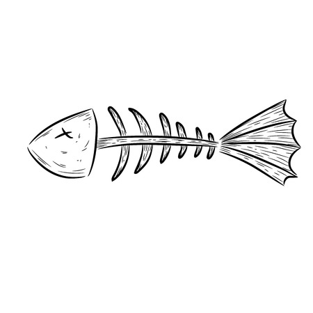 Fish bone, fish skeletonのイラスト素材