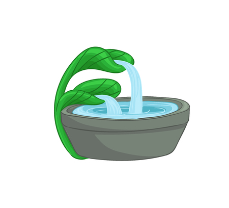 Ornamental pond with stones.のイラスト素材